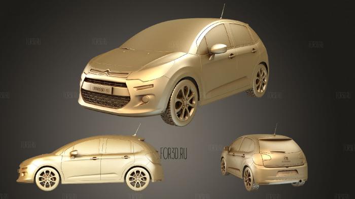 Citroen C3 2013 set 3d stl модель для ЧПУ